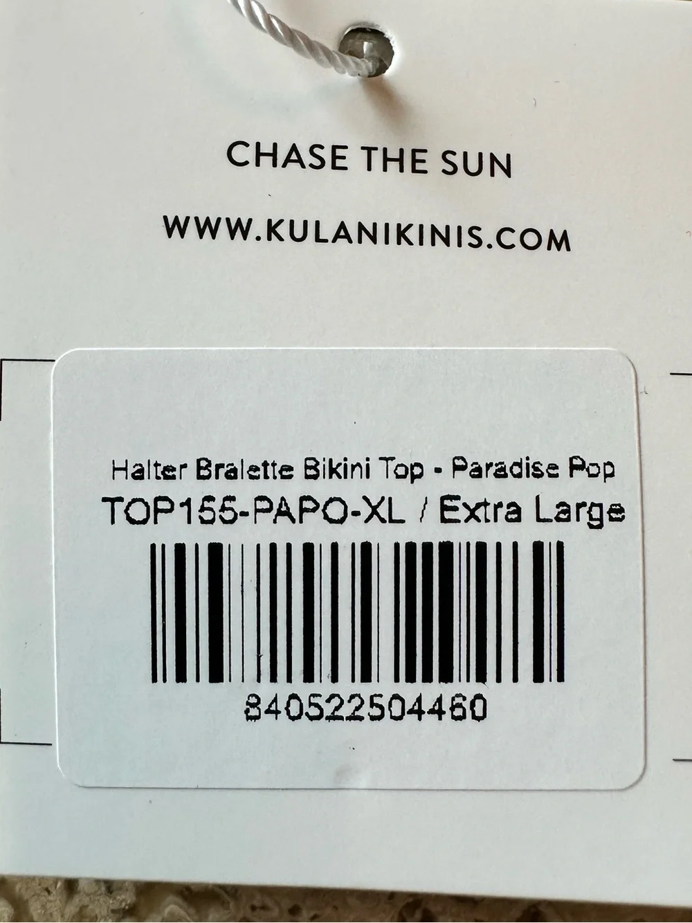 KULANI KINIS Halter Bralette Bikini Top - Paradise Pop- XL